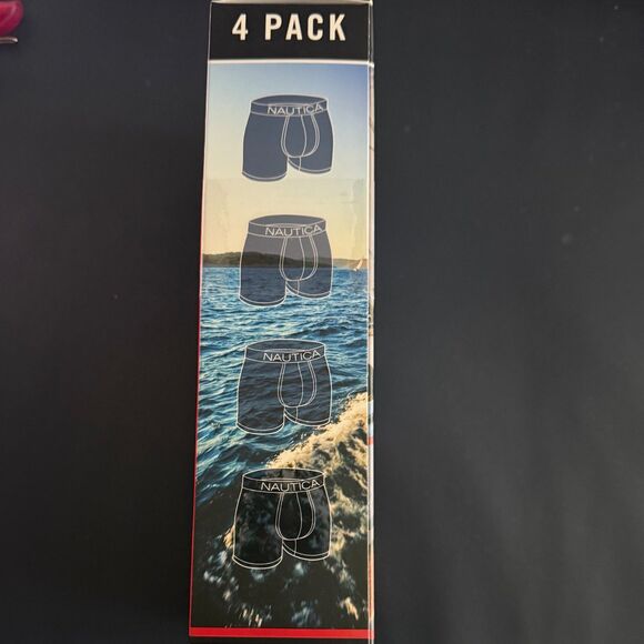Nautica NWB Sz S Multi Men's 4 Pack Brushed Micro Boxer Briefs 5" Inseam - Picture 5 of 6